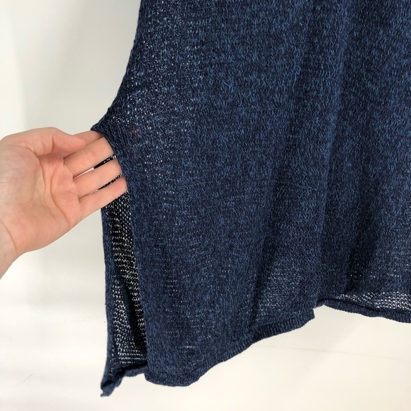 EILEEN FISHER Organic Linen Knit Sweater Top Asymmetrical Layering Lagenlook M - Picture 7 of 9